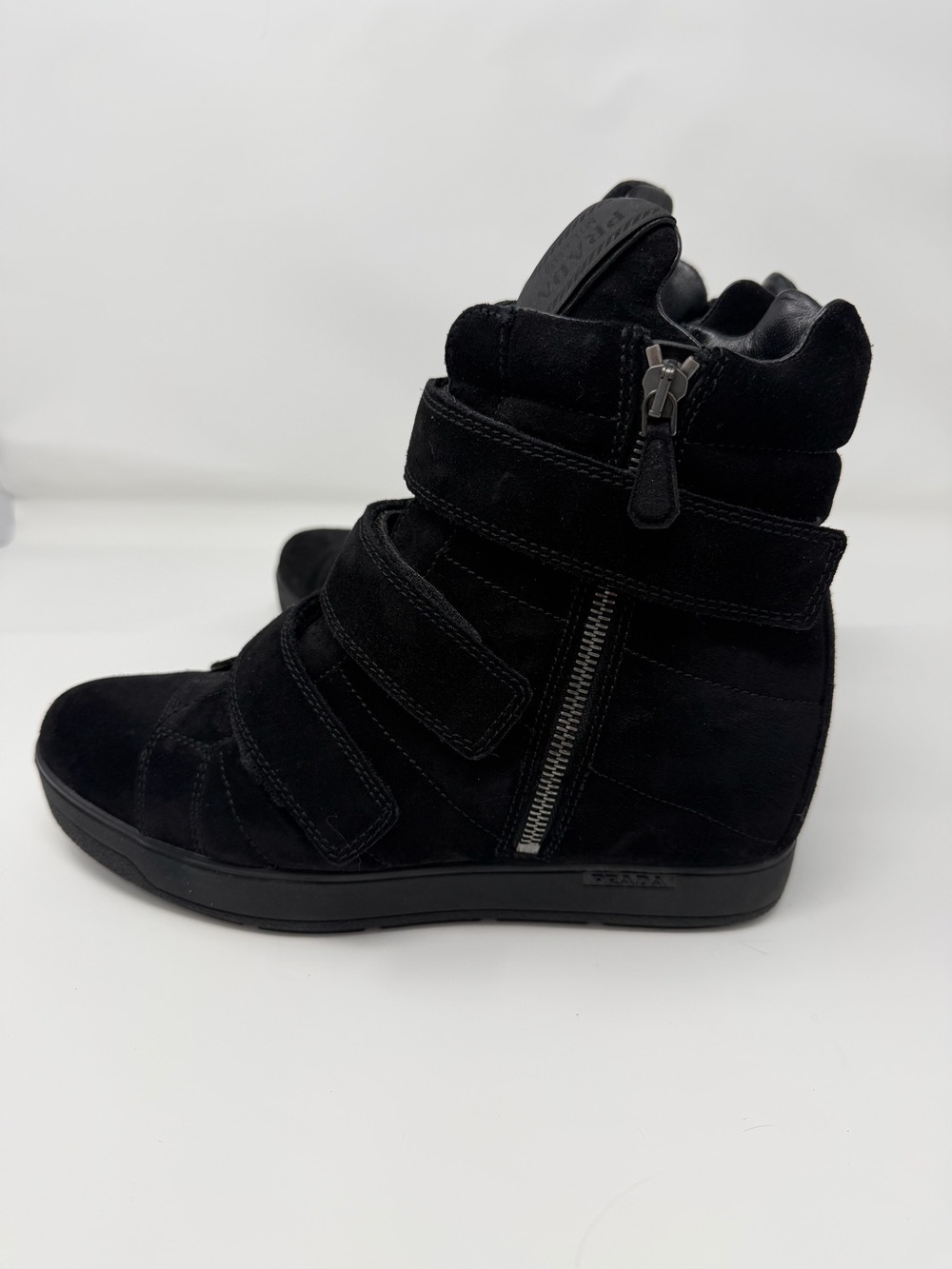 PRada Sport Black Wedge  boots